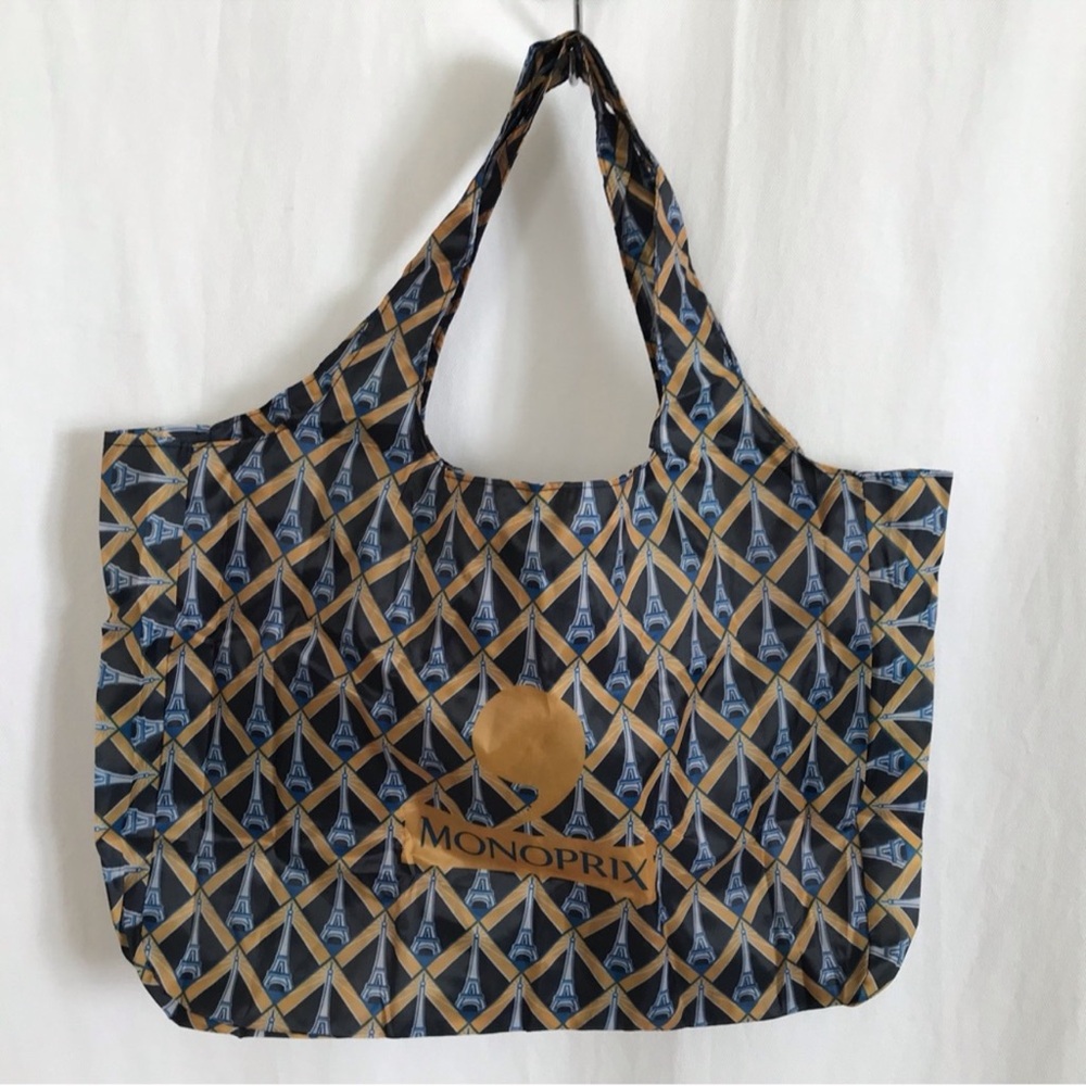 MONOPRIX French Grocery shopping bag, Reusable, Eiffel Tower Paris Parisian